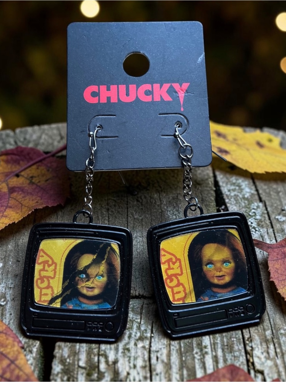 Good Guys Chucky TV Doll Face Drop Earrings